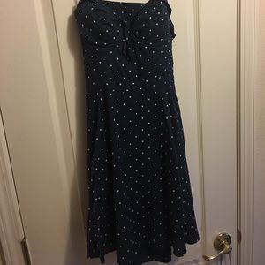 Navy blue polka dot dress